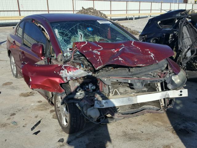 1HGFA16508L108744 - 2008 HONDA CIVIC LX RED photo 1