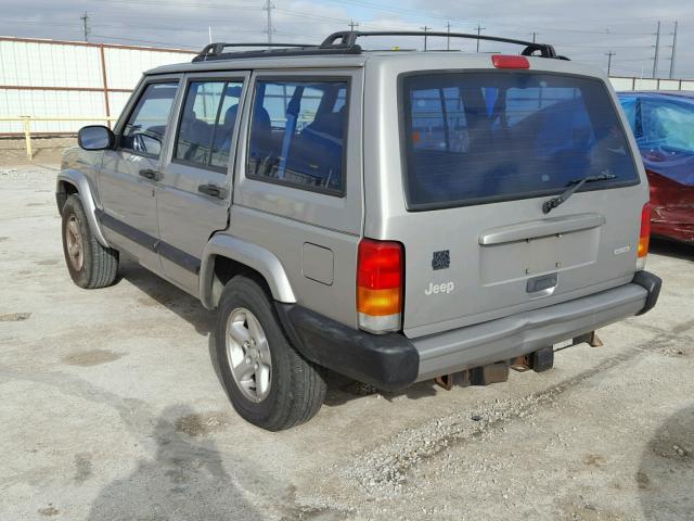 1J4FT48S91L624999 - 2001 JEEP CHEROKEE S SILVER photo 3