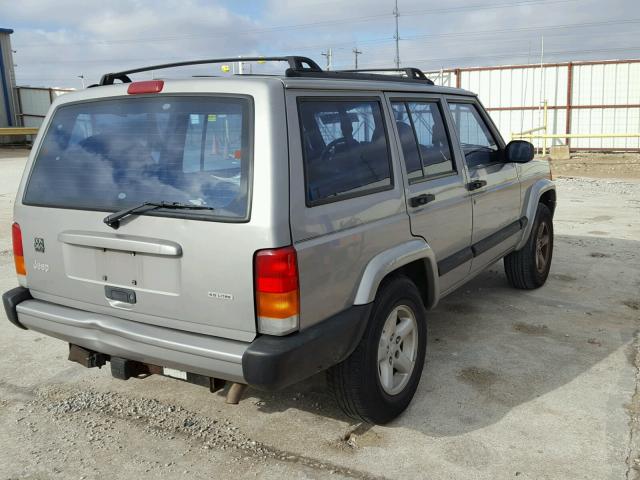 1J4FT48S91L624999 - 2001 JEEP CHEROKEE S SILVER photo 4
