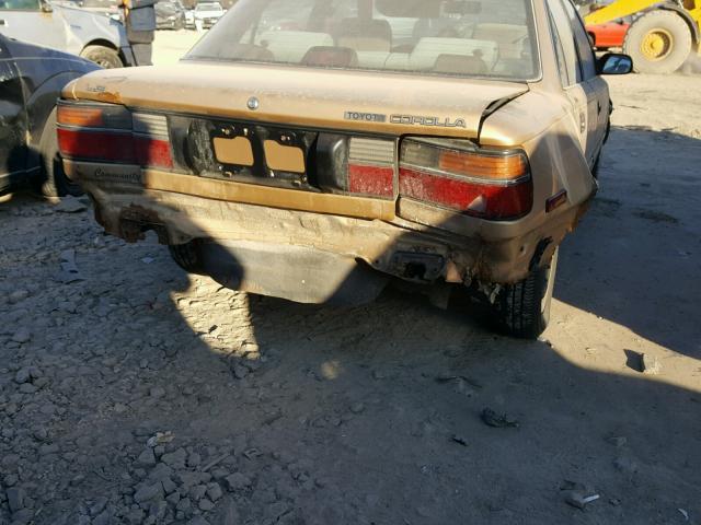 1NXAE97A5LZ087525 - 1990 TOYOTA COROLLA LE BROWN photo 9