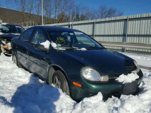 1B3ES46C0YD804328 - 2000 DODGE NEON BASE GREEN photo 1