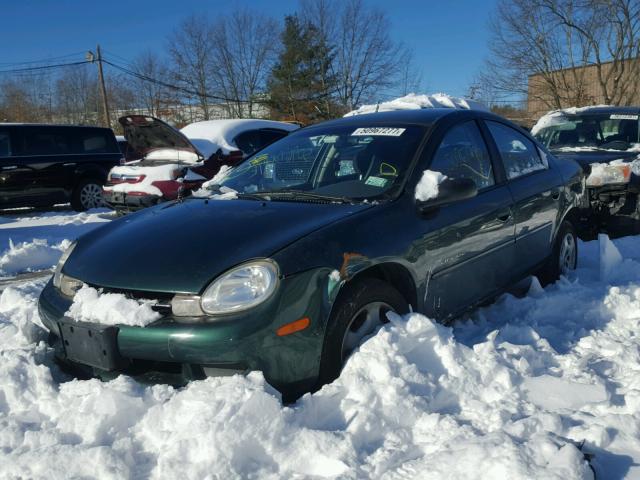 1B3ES46C0YD804328 - 2000 DODGE NEON BASE GREEN photo 2