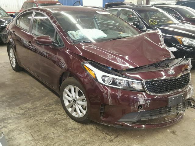 3KPFL4A75HE012457 - 2017 KIA FORTE LX MAROON photo 1