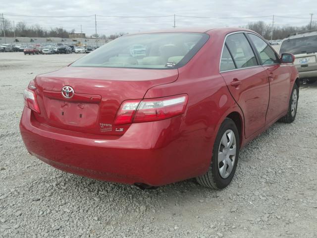 4T4BE46K59R103660 - 2009 TOYOTA CAMRY BASE MAROON photo 4