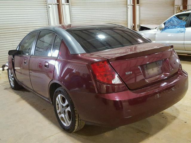 1G8AL52F23Z196706 - 2003 SATURN ION LEVEL MAROON photo 3