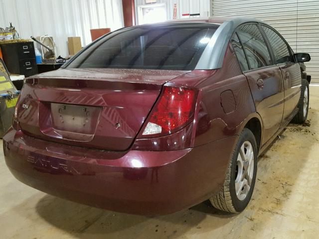 1G8AL52F23Z196706 - 2003 SATURN ION LEVEL MAROON photo 4