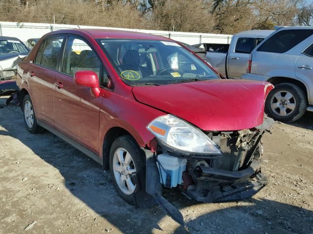 3N1BC11E19L477958 - 2009 NISSAN VERSA S RED photo 1