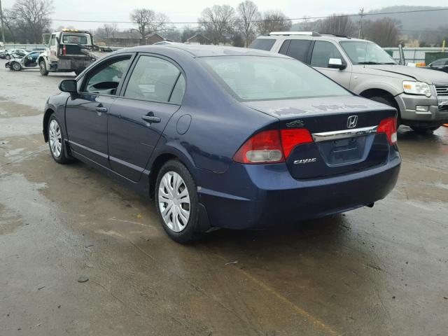 2HGFA1F51AH547275 - 2010 HONDA CIVIC LX BLUE photo 3