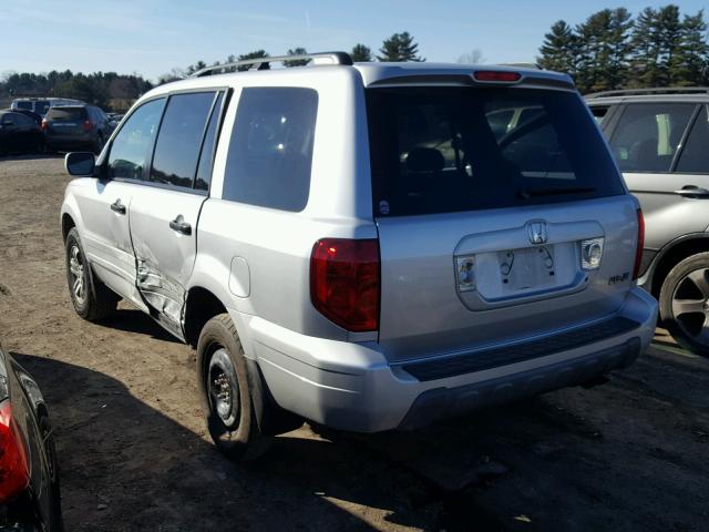 5FNYF18425B065813 - 2005 HONDA PILOT EX SILVER photo 3