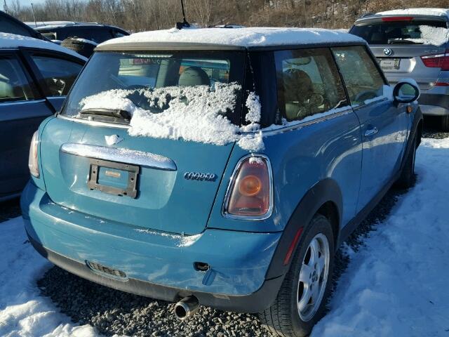 WMWMF33528TU67968 - 2008 MINI COOPER TEAL photo 4