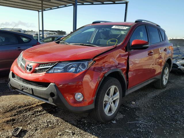 2T3WFREV0EW073941 - 2014 TOYOTA RAV4 XLE RED photo 2