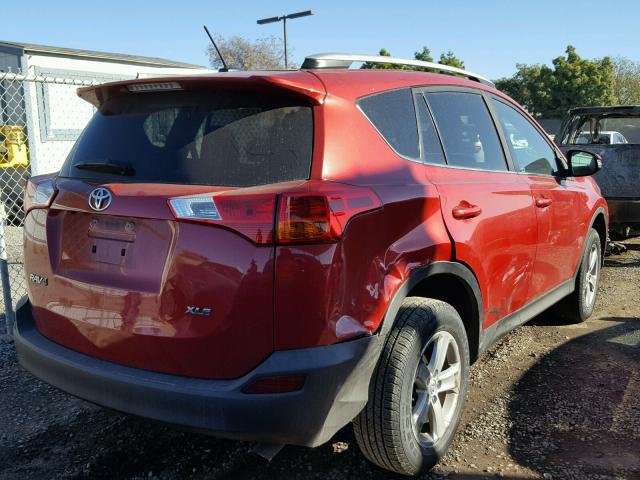 2T3WFREV0EW073941 - 2014 TOYOTA RAV4 XLE RED photo 4