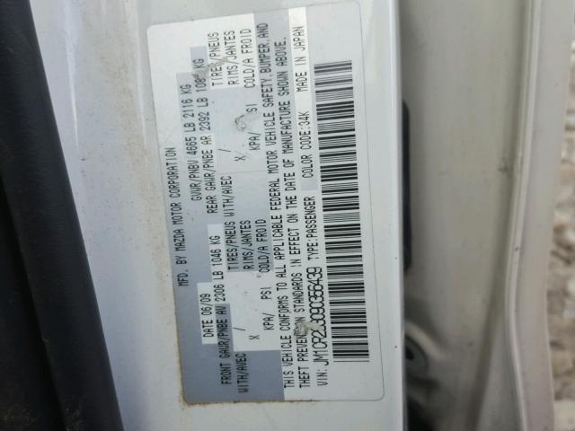 JM1CR293090356439 - 2009 MAZDA 5 WHITE photo 10