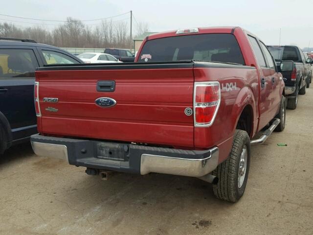 1FTPW14V99FA95192 - 2009 FORD F150 SUPER RED photo 4