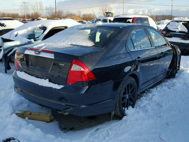 3FAHP0JA7CR332078 - 2012 FORD FUSION SEL BLACK photo 4