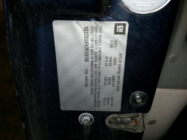 1G1ZS58FX7F120766 - 2007 CHEVROLET MALIBU LS Mavi foto 10