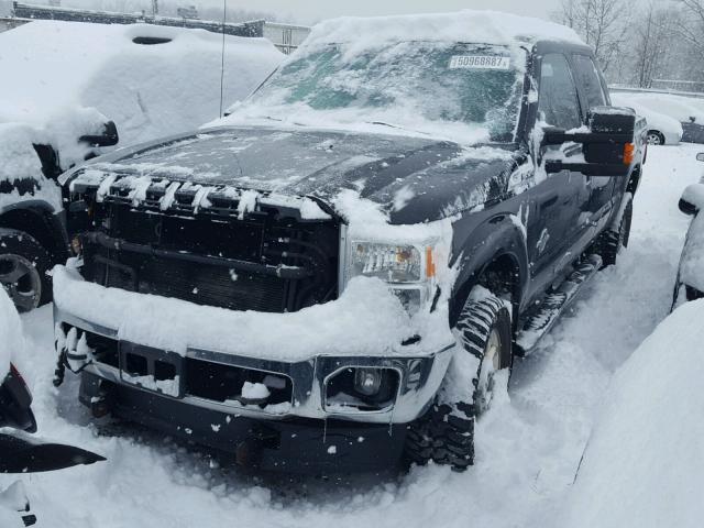 1FT8W3BTXBEA80987 - 2011 FORD F350 SUPER BLACK photo 2