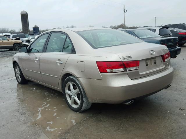 5NPEU46F56H034461 - 2006 HYUNDAI SONATA GLS TAN photo 3