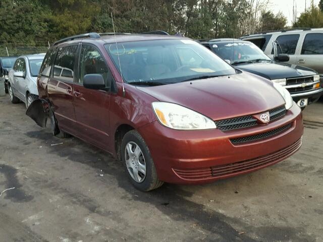 5TDZA23C84S187089 - 2004 TOYOTA SIENNA MAROON photo 1