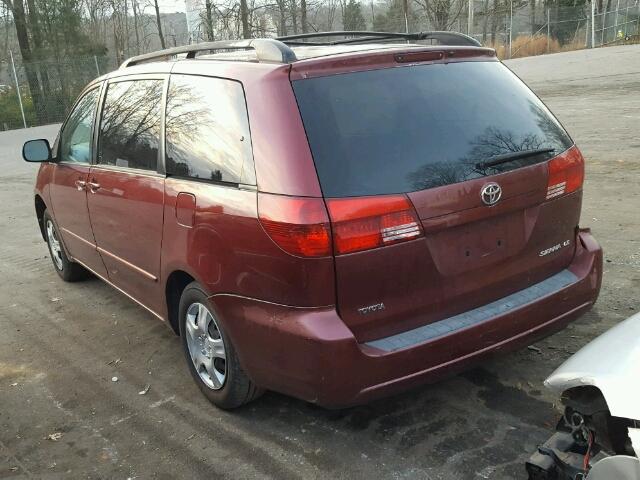 5TDZA23C84S187089 - 2004 TOYOTA SIENNA MAROON photo 3