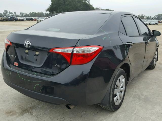 5YFBURHE3FP351338 - 2015 TOYOTA COROLLA L BLACK photo 4