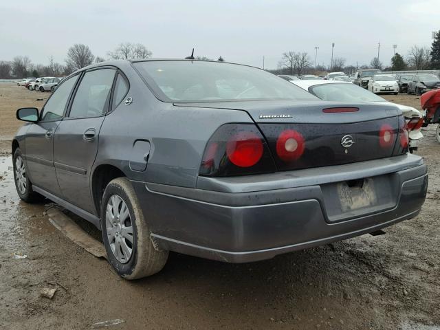 2G1WF52E959313522 - 2005 CHEVROLET IMPALA GRAY photo 3