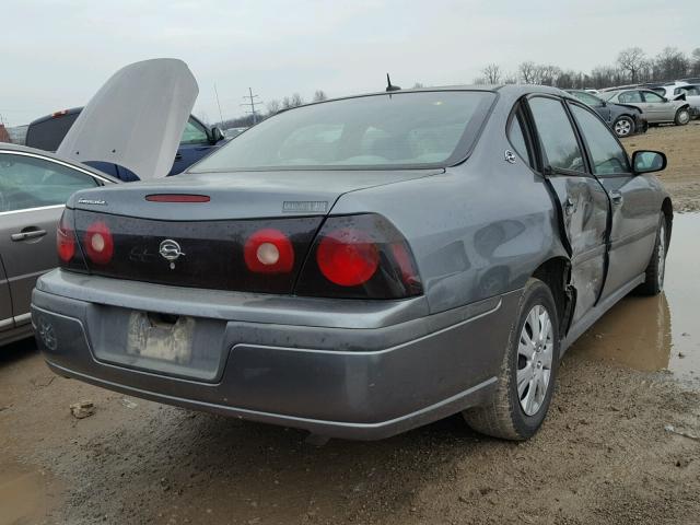 2G1WF52E959313522 - 2005 CHEVROLET IMPALA GRAY photo 4