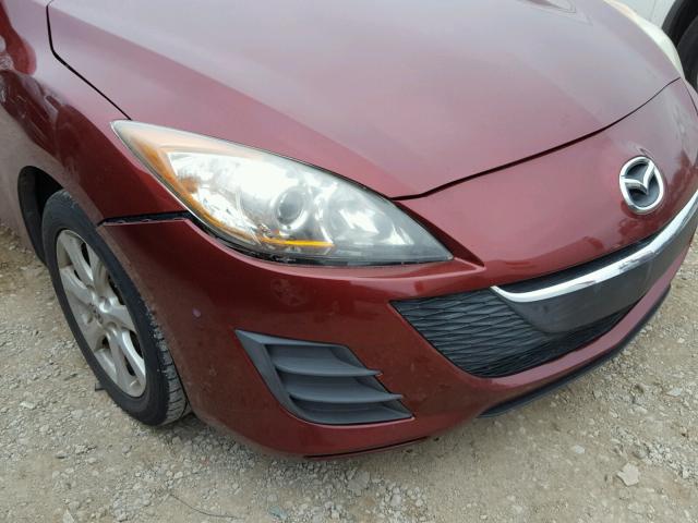 JM1BL1SF5A1313922 - 2010 MAZDA 3 I MAROON photo 9