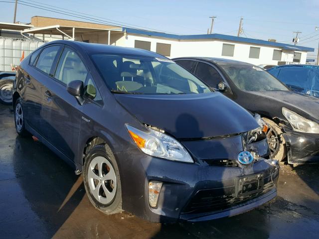 JTDKN3DU5E0384115 - 2014 TOYOTA PRIUS GRAY photo 1