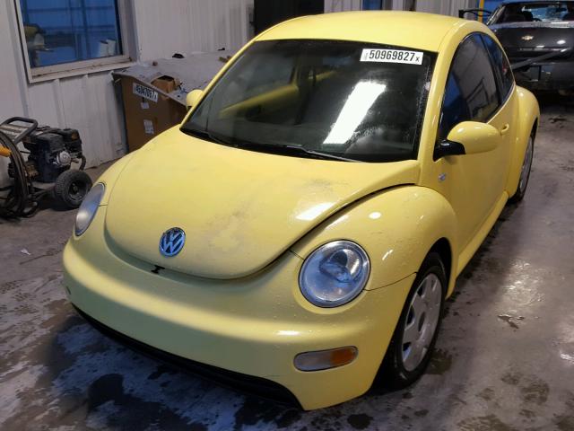 3VWBS21C91M419919 - 2001 VOLKSWAGEN NEW BEETLE 黄色 照片 2