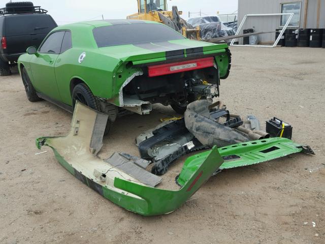 2B3LJ54T99H520753 - 2009 DODGE CHALLENGER GREEN photo 3