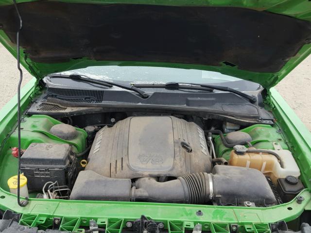 2B3LJ54T99H520753 - 2009 DODGE CHALLENGER GREEN photo 7