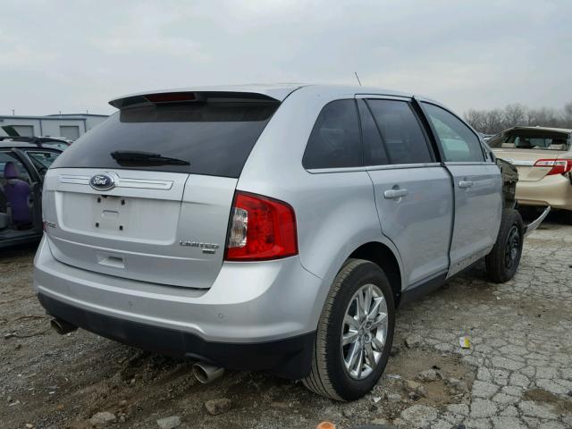 2FMDK4KC7BBA16946 - 2011 FORD EDGE LIMIT SILVER photo 4