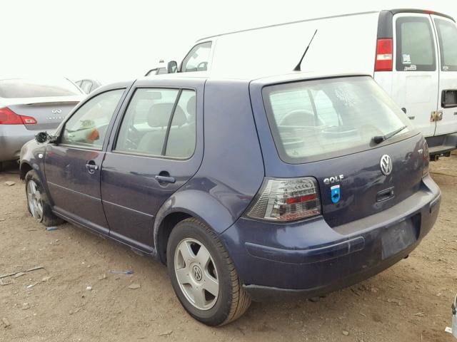 9BWGP61J424059154 - 2002 VOLKSWAGEN GOLF GLS T BLUE photo 3