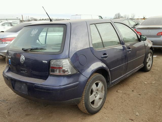 9BWGP61J424059154 - 2002 VOLKSWAGEN GOLF GLS T BLUE photo 4