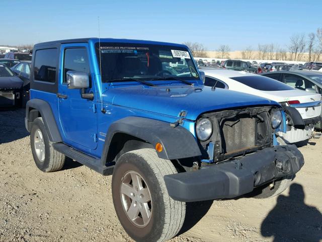 1J4AA2D12AL103074 - 2010 JEEP WRANGLER S BLUE photo 1