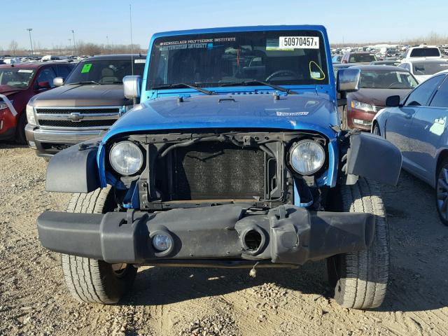 1J4AA2D12AL103074 - 2010 JEEP WRANGLER S BLUE photo 9