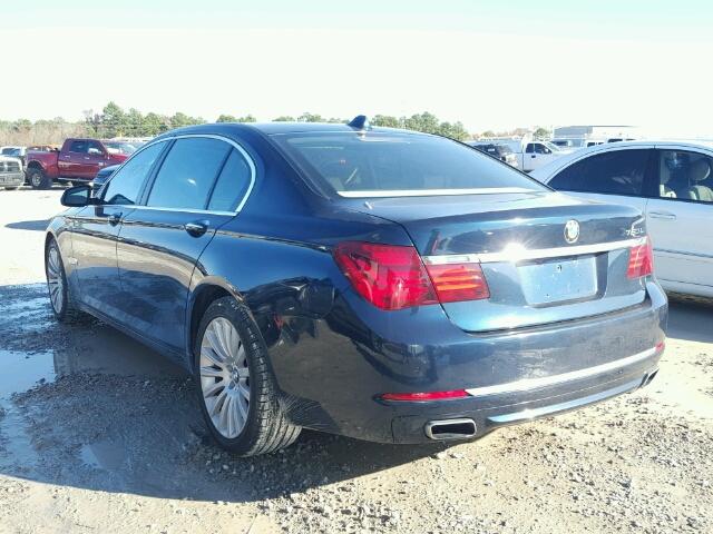 WBAYE8C53DDE22160 - 2013 BMW 750LI BLUE photo 3