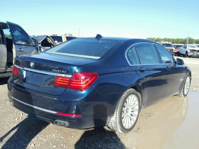 WBAYE8C53DDE22160 - 2013 BMW 750LI BLUE photo 4