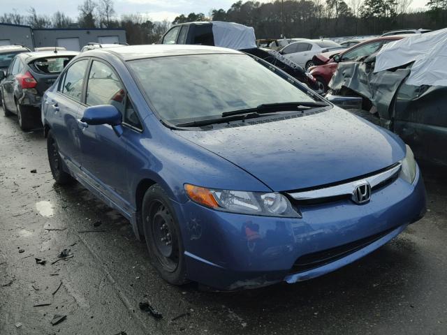 1HGFA15587L117224 - 2007 HONDA CIVIC LX BLUE photo 1