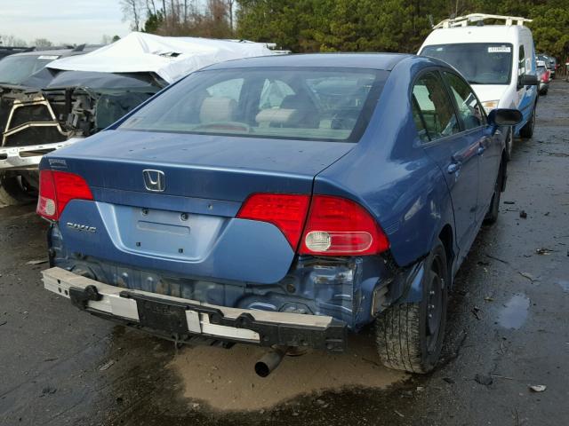 1HGFA15587L117224 - 2007 HONDA CIVIC LX BLUE photo 4