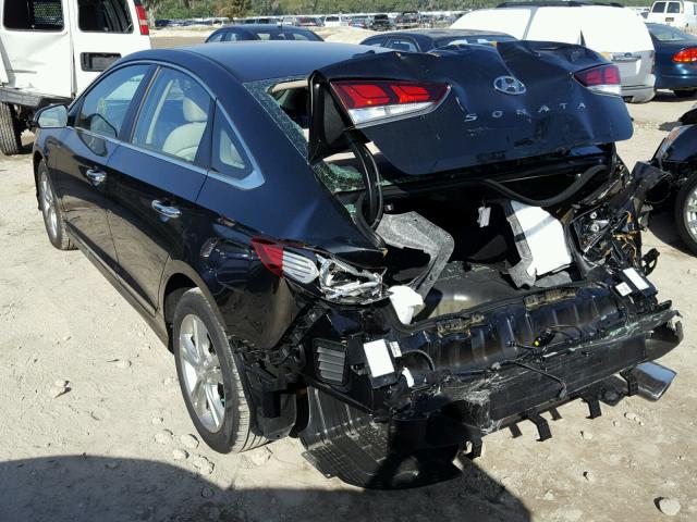 5NPE34AFXJH641491 - 2018 HYUNDAI SONATA SPO BLACK photo 3