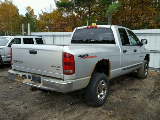 3D7KU28D84G217450 - 2004 DODGE RAM 2500 S SILVER photo 4