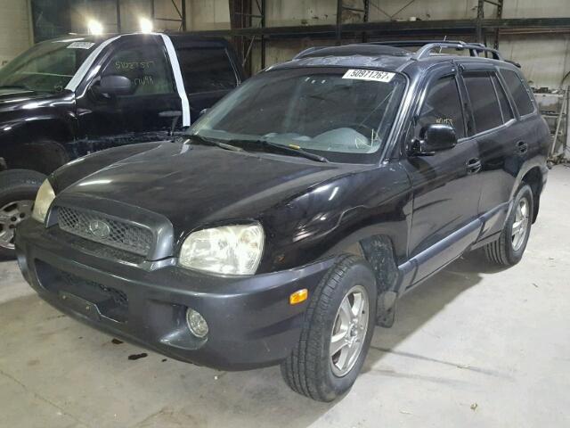 KM8SC73D24U754860 - 2004 HYUNDAI SANTA FE G BLACK photo 2