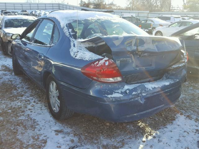 1FAFP56S54A183798 - 2004 FORD TAURUS SEL BLUE photo 3