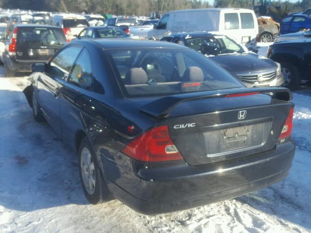 1HGEM22993L010337 - 2003 HONDA CIVIC EX BLACK photo 3