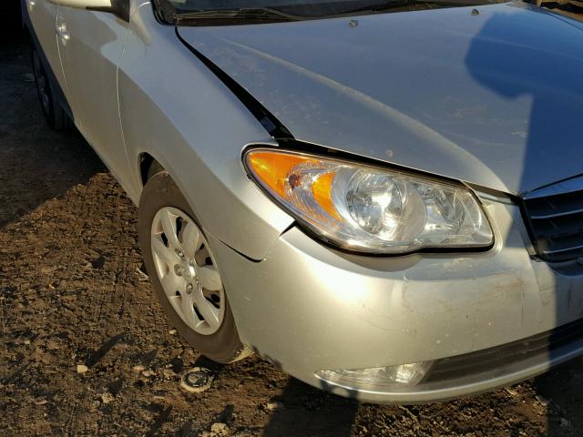 KMHDU46D88U580170 - 2008 HYUNDAI ELANTRA GL SILVER photo 9