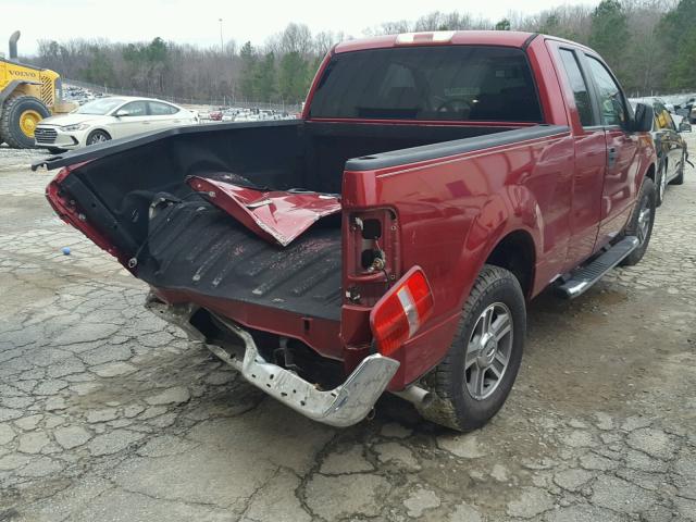 1FTPX12VX7NA11111 - 2007 FORD F150 RED photo 4