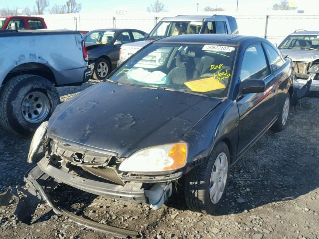 1HGEM22042L010696 - 2002 HONDA CIVIC EX BLACK photo 2