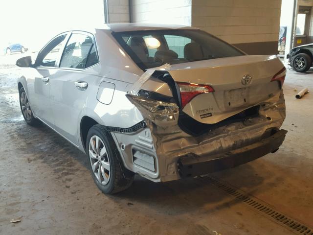 2T1BURHE5FC346707 - 2015 TOYOTA COROLLA L SILVER photo 3